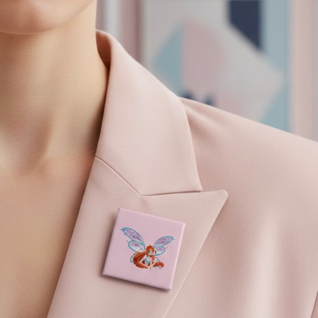 Badge Carré 5 Cm Floraison (Créateur téléchargé)