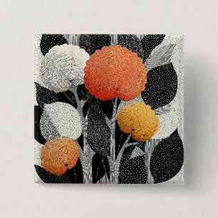 Badge Carré 5 Cm Floraison Nocturne sur la Planète Rouge #5