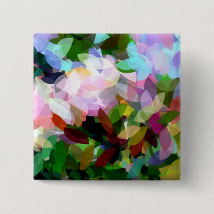 BADGE CARRÉ 5 CM FLORAL