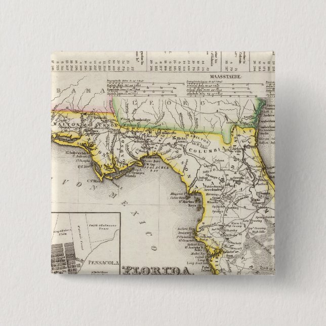 Badge Carré 5 Cm Floride 14 (Devant)