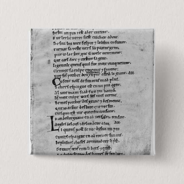 Badge Carré 5 Cm Fol.43 'la chanson de Roland (Devant)