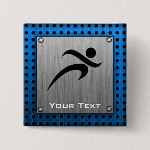 Badge Carré 5 Cm Fonctionnement balayé de regard en métal