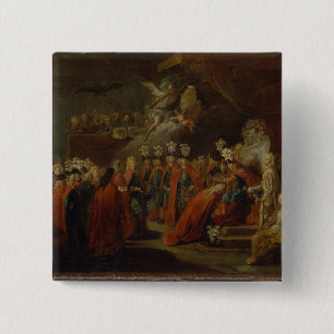 Badge Carré 5 Cm Fondation de l'ordre d'Eagle noir