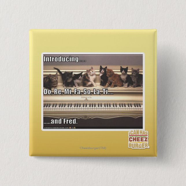 Badge Carré 5 Cm Font, le Re, MI, fa, ainsi, La, Ti, Fred (Devant)