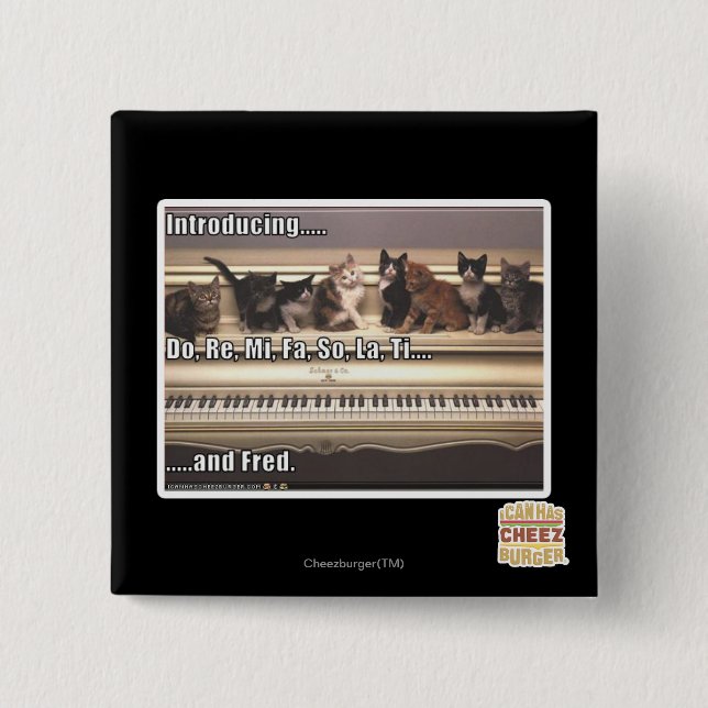 Badge Carré 5 Cm Font, le Re, MI, fa, ainsi, La, Ti, Fred (Devant)