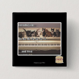 Badge Carré 5 Cm Font, le Re, MI, fa, ainsi, La, Ti, Fred