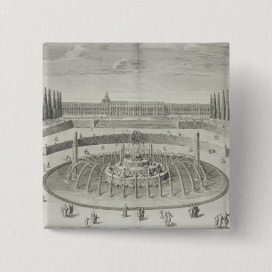 Badge Carré 5 Cm Fontaine de Latone à Versailles, 1714, de 'Les