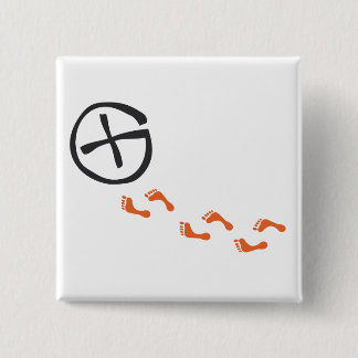 Badge Carré 5 Cm Footprints