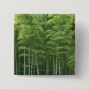 Badge Carré 5 Cm Forêt en bambou