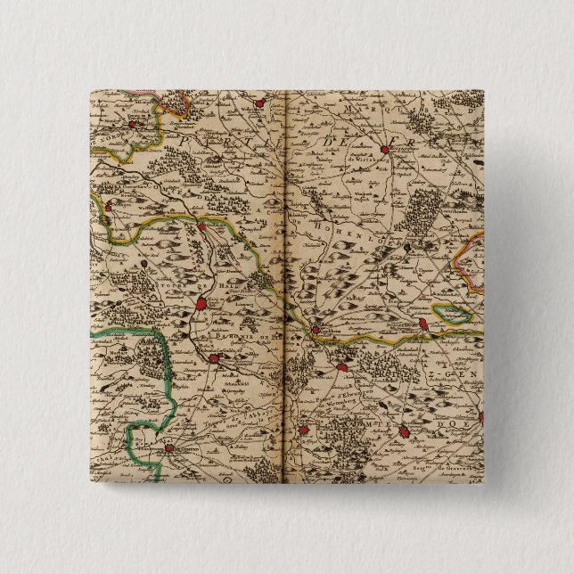 Badge Carré 5 Cm Forêts allemandes (Devant)