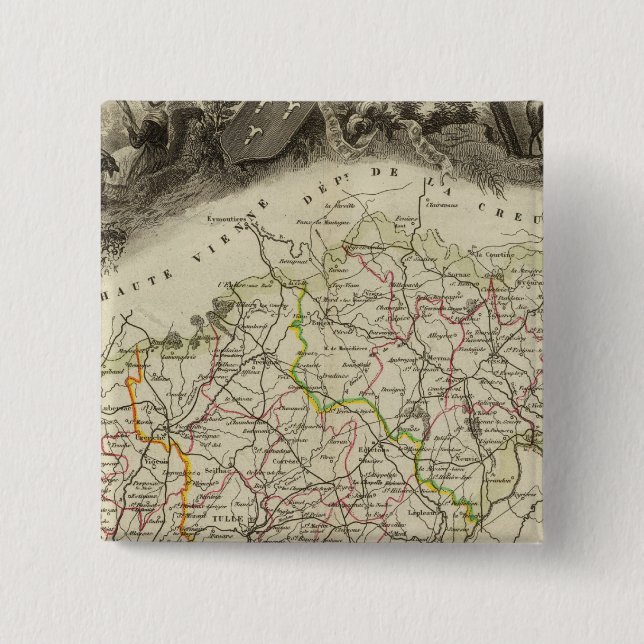 Badge Carré 5 Cm Forêts et paysages (Devant)