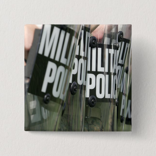 Badge Carré 5 Cm Formation de contrôle des émeutes (Devant)