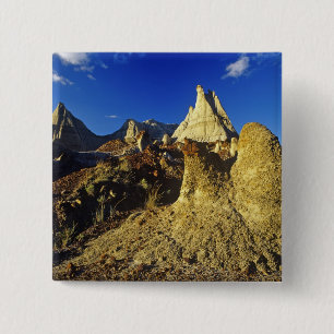 Badge Carré 5 Cm Formations des Badlands au Dinosaur Provincial Par