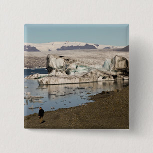 Badge Carré 5 Cm Formations d'icebergs