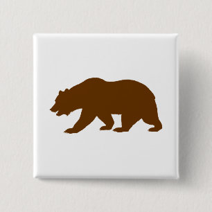 Badge Carré 5 Cm Forme de l'ours