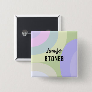 Badge Carré 5 Cm Formes colorées Abstraites