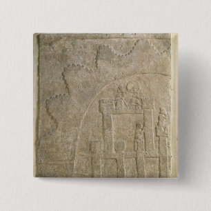 Badge Carré 5 Cm Forteresse sous le siège, de Nimrud, l'Irak