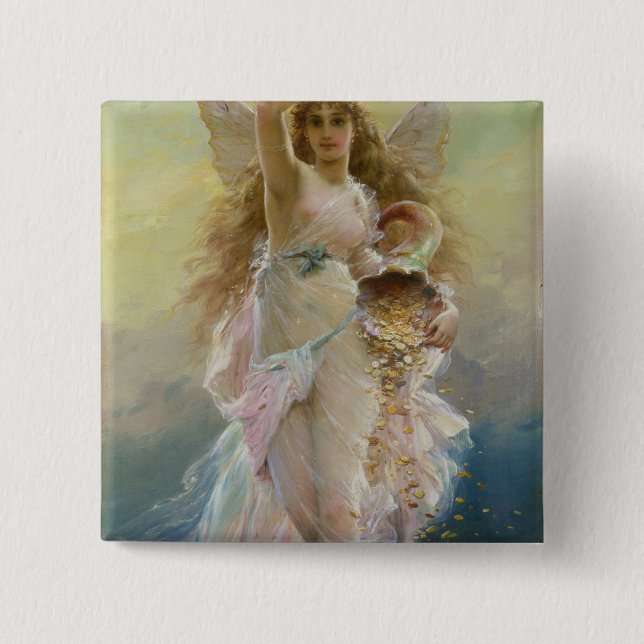 Badge Carré 5 Cm Fortuna (Devant)