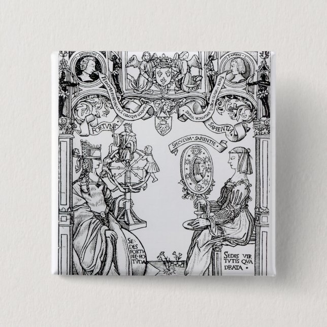 Badge Carré 5 Cm Fortune et sagesse (Devant)