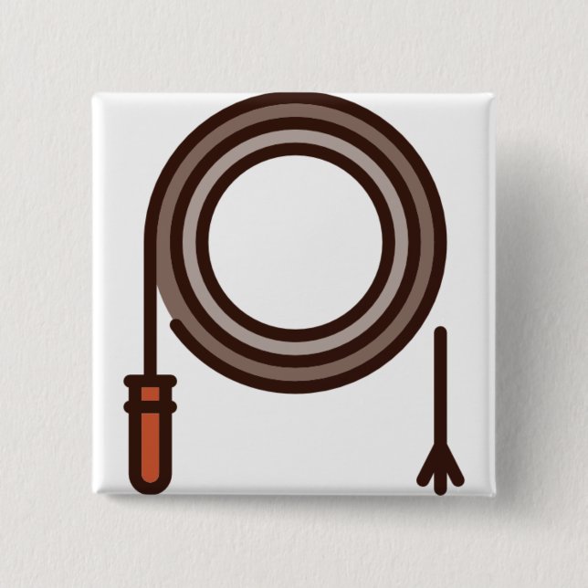 Badge Carré 5 Cm fouet (Devant)
