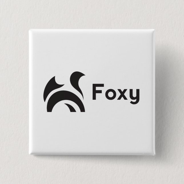 Badge Carré 5 Cm Foxy Design (Devant)