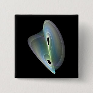 Badge Carré 5 Cm fractal pastel
