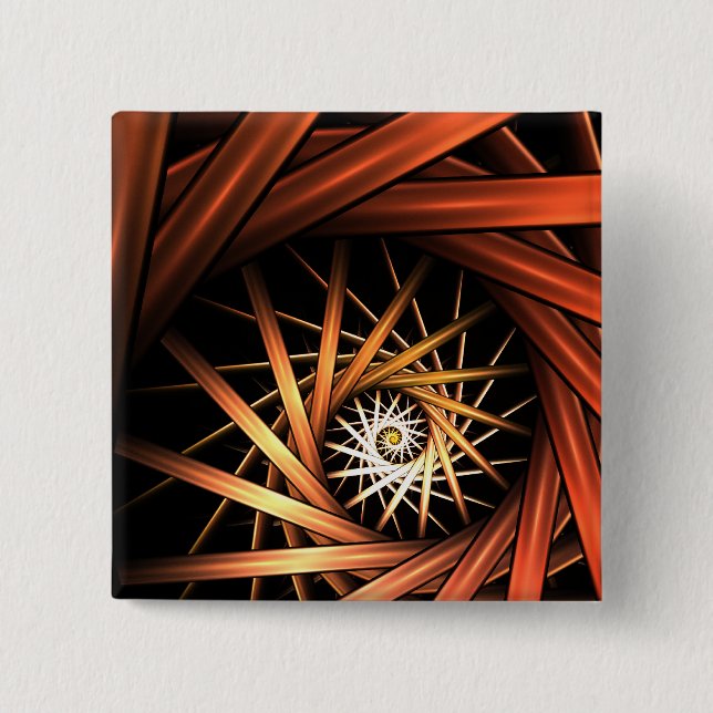 Badge Carré 5 Cm Fractale de torrent (Devant)