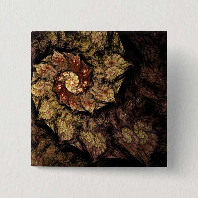 Badge Carré 5 Cm Fractale grégorienne de chant (Devant)