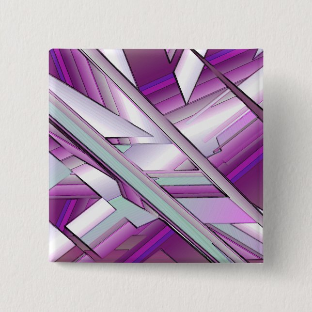 Badge Carré 5 Cm Fracture pourpre (Devant)