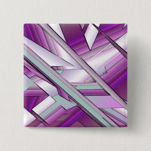 Badge Carré 5 Cm Fracture pourpre