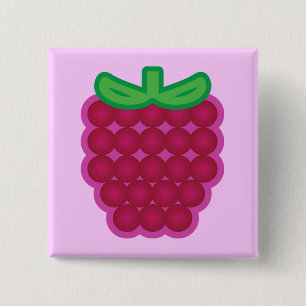 Badge Carré 5 Cm Framboise