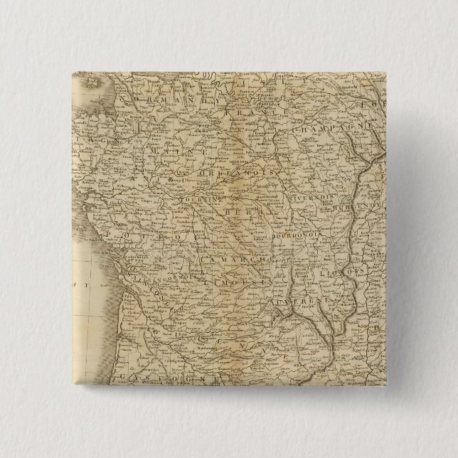 Badge Carré 5 Cm France (Devant)