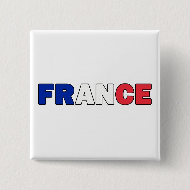 Badge Carré 5 Cm France (Devant)