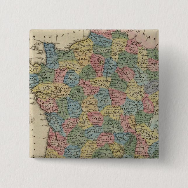 Badge Carré 5 Cm France 25 (Devant)