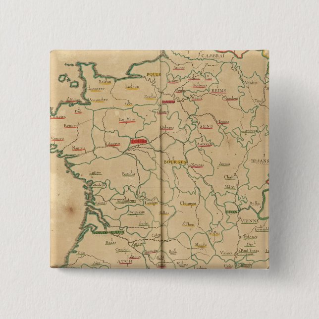 Badge Carré 5 Cm France 32 (Devant)