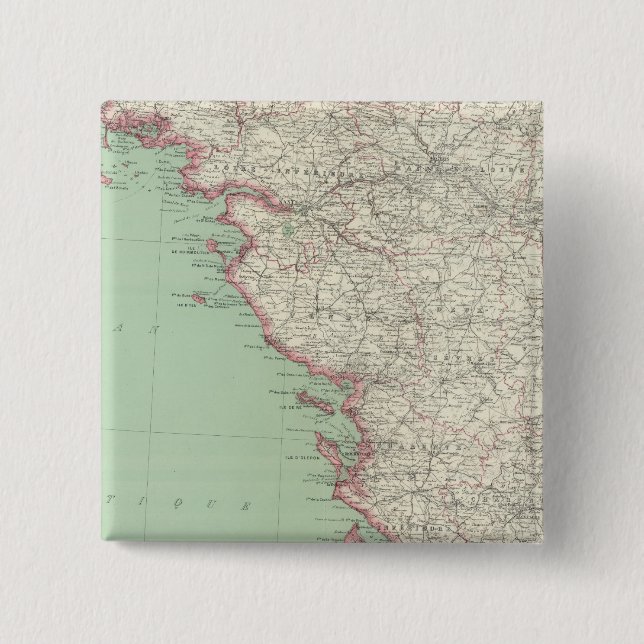 Badge Carré 5 Cm France 9 (Devant)