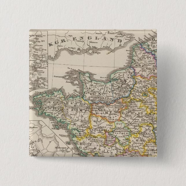 Badge Carré 5 Cm France de 1610 à 1790 (Devant)