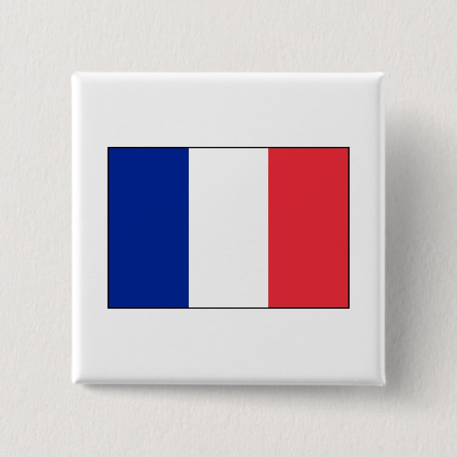 Badge Carré 5 Cm France – French Flag (Devant)