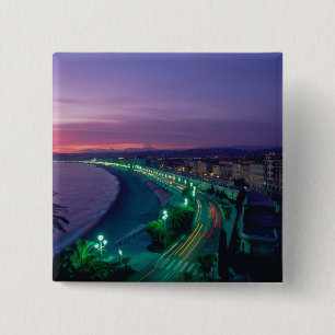 Badge Carré 5 Cm France, Nice.