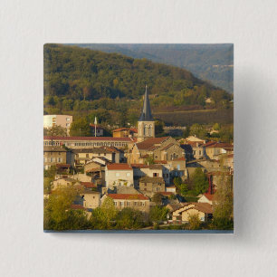 Badge Carré 5 Cm France, Rhône, ville près de Vienne
