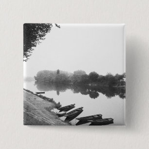 Badge Carré 5 Cm FRANCE, Touraine, La Loire : CHINON Bateaux le lon