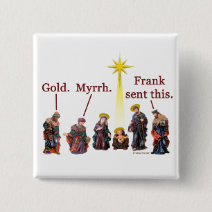 Badge Carré 5 Cm Frank a envoyé ceci