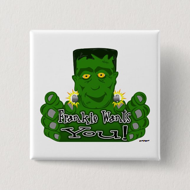 Badge Carré 5 Cm Frankie Vous Veut ! (Devant)