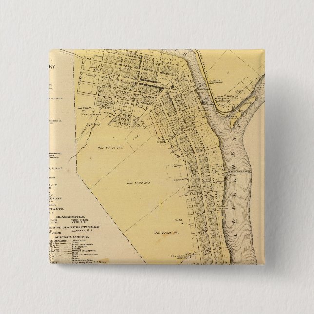 Badge Carré 5 Cm Franklin (Devant)