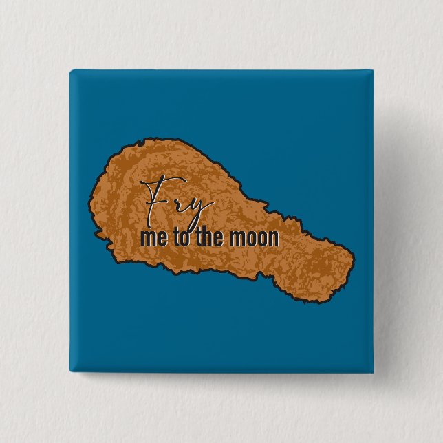 Badge Carré 5 Cm Frappe-moi au bouton de la lune (Devant)