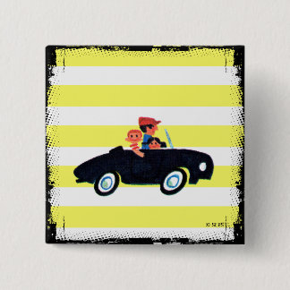 Badge Carré 5 Cm Frapper la route ouverte 3