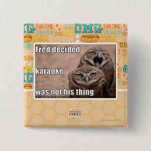 Badge Carré 5 Cm Fred a décidé