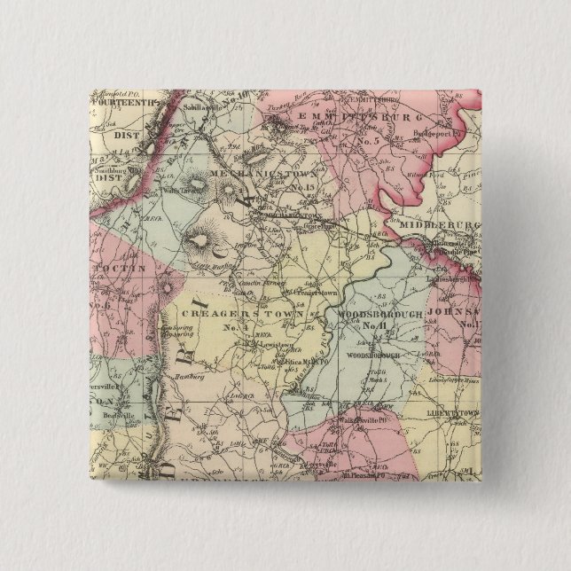 Badge Carré 5 Cm Frédéric (Devant)
