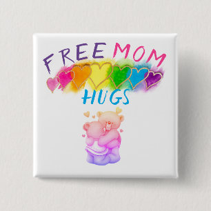 Badge Carré 5 Cm Free Mom Hugs