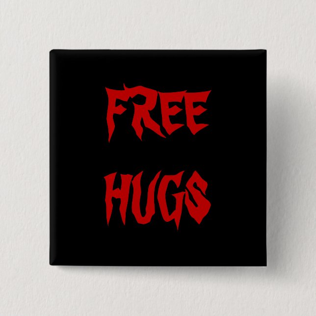 BADGE CARRÉ 5 CM FREEHUGS (Devant)